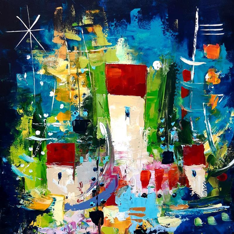 Peinture Vacances en famille par Bastide d´Izard Armelle | Tableau Abstrait Huile
