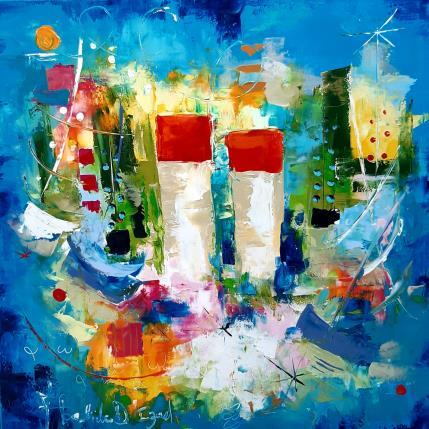 Peinture Escapade avec toi par Bastide d´Izard Armelle | Tableau Abstrait Huile Marine