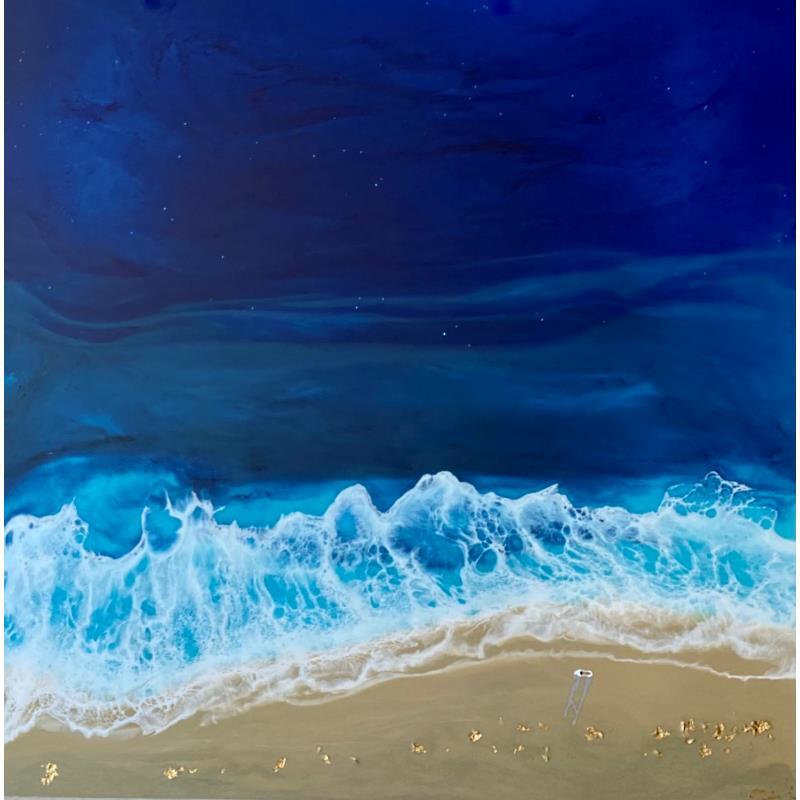 Painting Hold my hand by Aurélie Lafourcade painter | Painting Figurative Landscapes Marine Minimalist Acrylic Resin