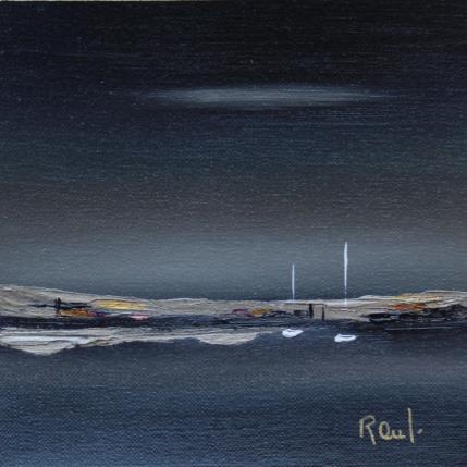 Peinture Impression nocturne 50 par Roussel Marie-Ange et Fanny | Tableau Figuratif Huile Marine