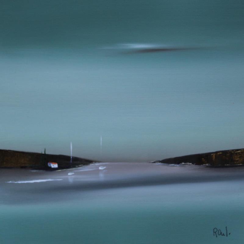 Gemälde Invitation à la sérénité 50 von Roussel Marie-Ange et Fanny | Gemälde Figurativ Marine Öl