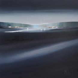 Gemälde Horizon marin 50 von Roussel Marie-Ange et Fanny | Gemälde Figurativ Öl Marine