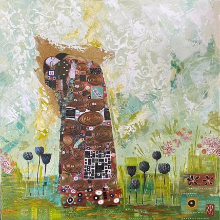 Peinture Les beaux matins par Romanelli Karine | Tableau Figuratif Collage Paysages, Scènes de vie