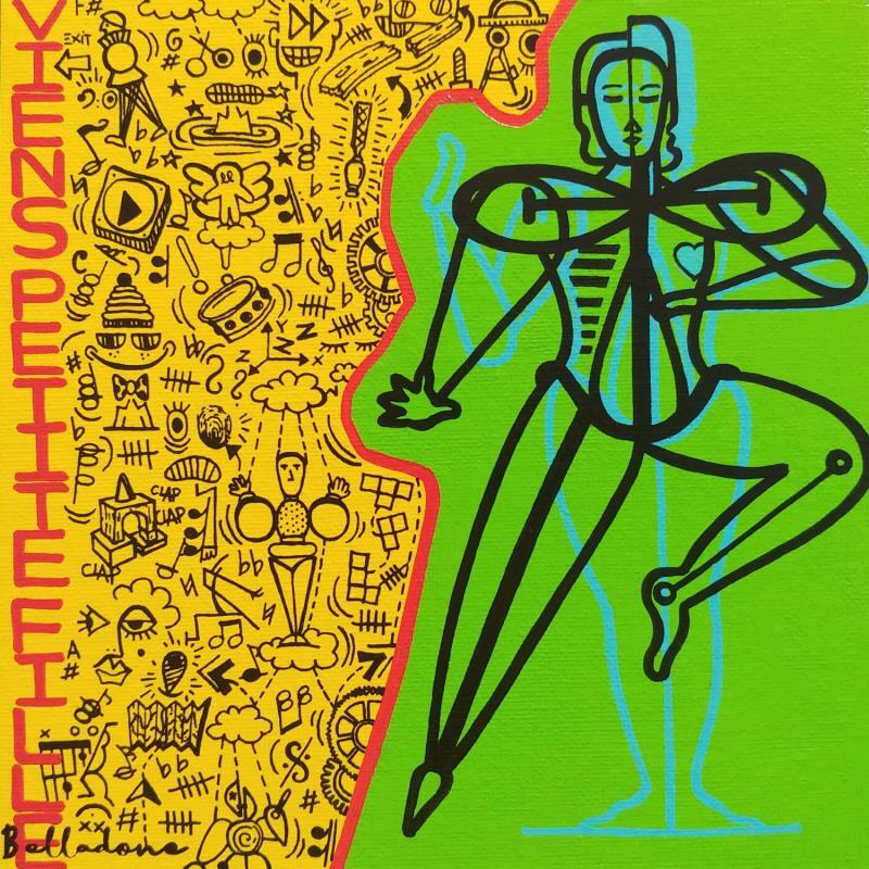 Painting Ballet géométrique by Belladone | Painting Pop-art Music Pop icons Acrylic Posca