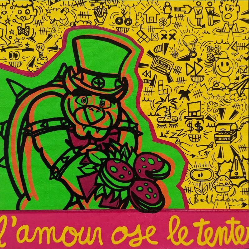 Peinture Ce que l'amour peut faire... par Belladone | Tableau Pop-art Icones Pop Acrylique Posca