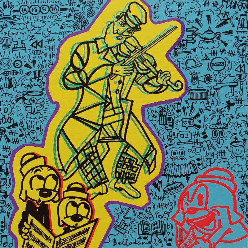 Gemälde La chorale von Belladone | Gemälde Pop-Art Musik Pop-Ikonen Acryl Posca