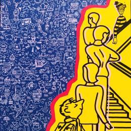 Peinture L'escalier par Belladone | Tableau Pop-art Acrylique, Posca Icones Pop