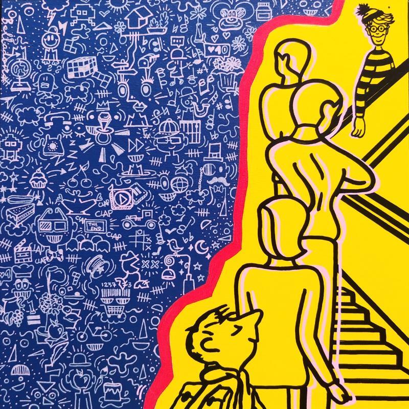 Painting L'escalier by Belladone | Painting Pop-art Pop icons Acrylic Posca