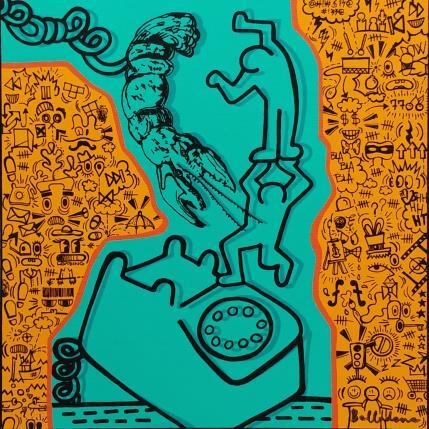 Peinture Téléphone Homard par Belladone | Tableau Pop-art Acrylique, Posca Icones Pop