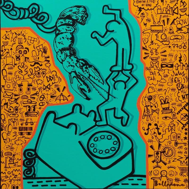 Painting Téléphone Homard by Belladone | Painting Pop-art Pop icons Acrylic Posca
