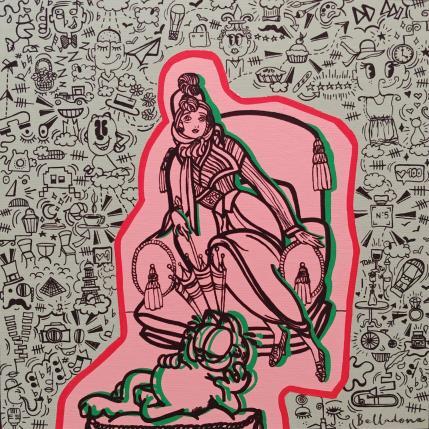 Painting Costume et chat parisiens by Belladone | Painting Pop-art Acrylic, Posca Pop icons