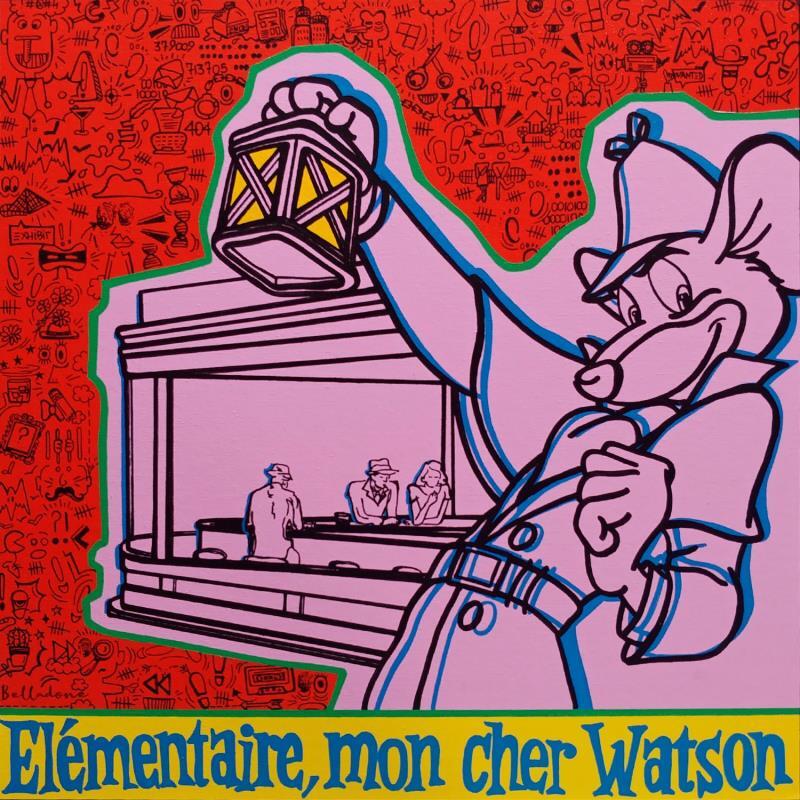 Gemälde L'enquête von Belladone | Gemälde Pop-Art Pop-Ikonen Acryl Posca