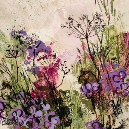 Painting Hellébores du jardin by Bertre Flandrin Marie-Liesse | Painting Figurative Acrylic, Gluing Nature