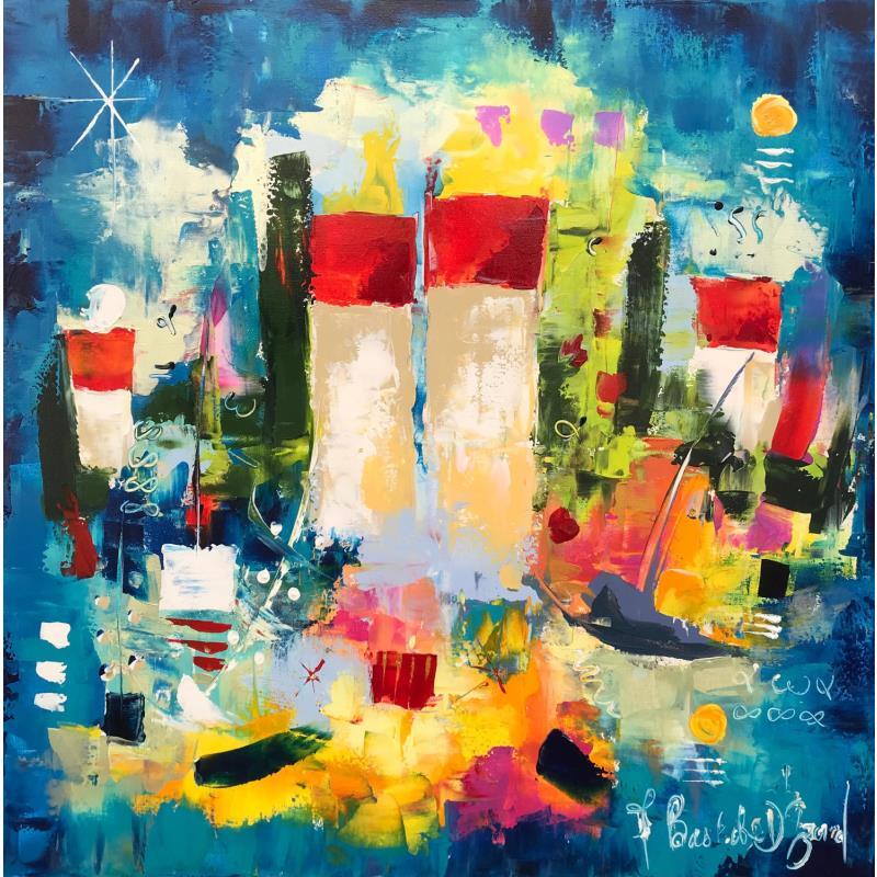 Peinture Toi et moi en escapade par Bastide d´Izard Armelle | Tableau Abstrait Huile