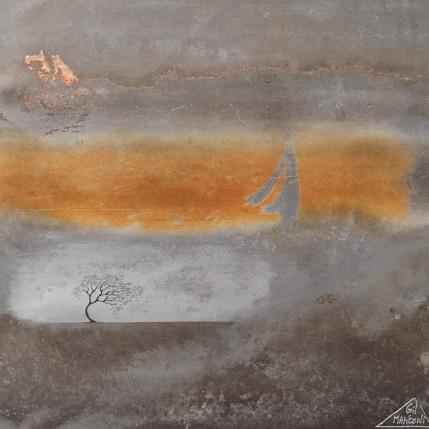 Painting Tania by Manconi Gil | Painting Figurative Metal Minimalist