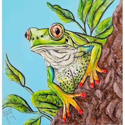 Painting RANA by Geiry | Painting Subject matter Acrylic, Marble powder, Pigments Animals, Nature