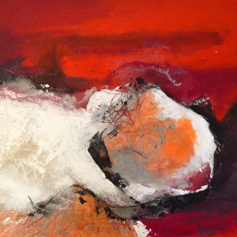 Peinture Paradis inversé par Han | Tableau Abstrait Paysages