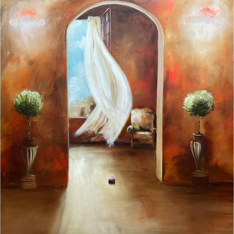 Painting vent de liberté by Vinnie | Painting Figurative Oil