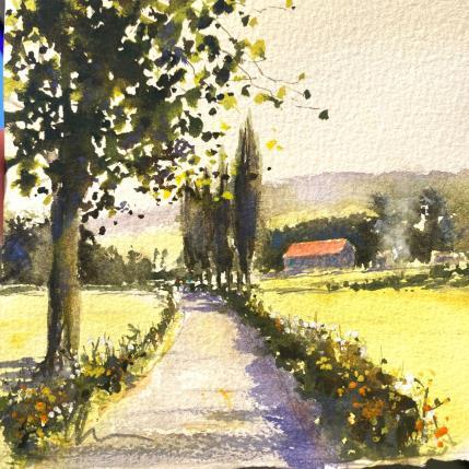Peinture Les Fleurs de Campagne par Jones Henry | Tableau Figuratif Aquarelle Paysages, Urbain