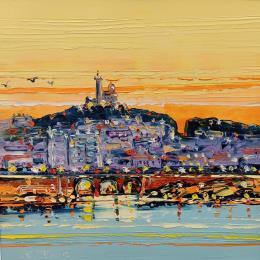 Pintura Le cri des Mouettes por Corbière Liisa | Pintura Figurativo Aceite Paisajes