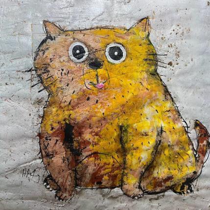 Painting I'm Hungry! by Maury Hervé | Painting Raw art Acrylic, Ink, Sand