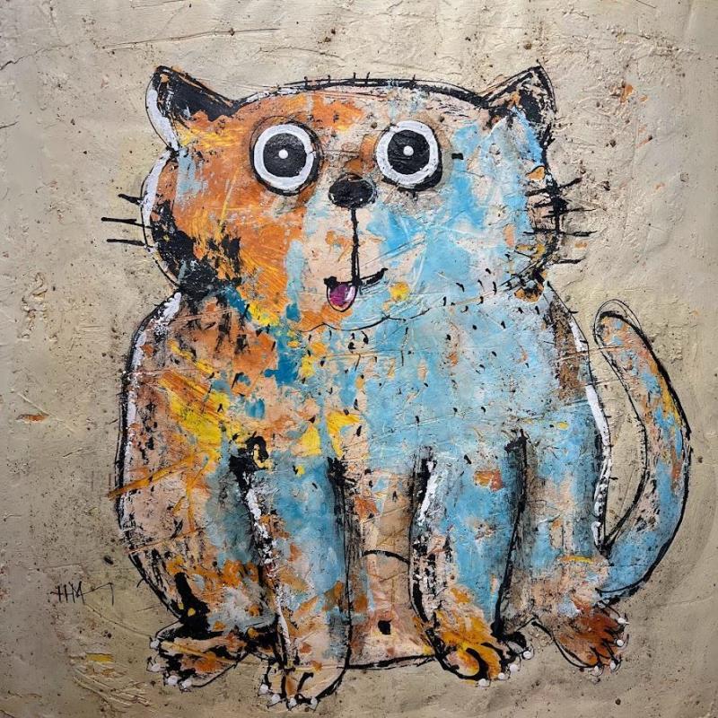 Painting Lunchtime? by Maury Hervé | Painting Raw art Acrylic Ink Sand