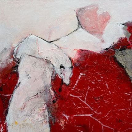 Peinture Bloom of rose par Han | Tableau Abstrait Paysages