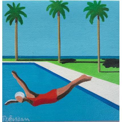 Peinture Three palms par Trevisan Carlo | Tableau Figuratif Huile scènes de vie, Sport