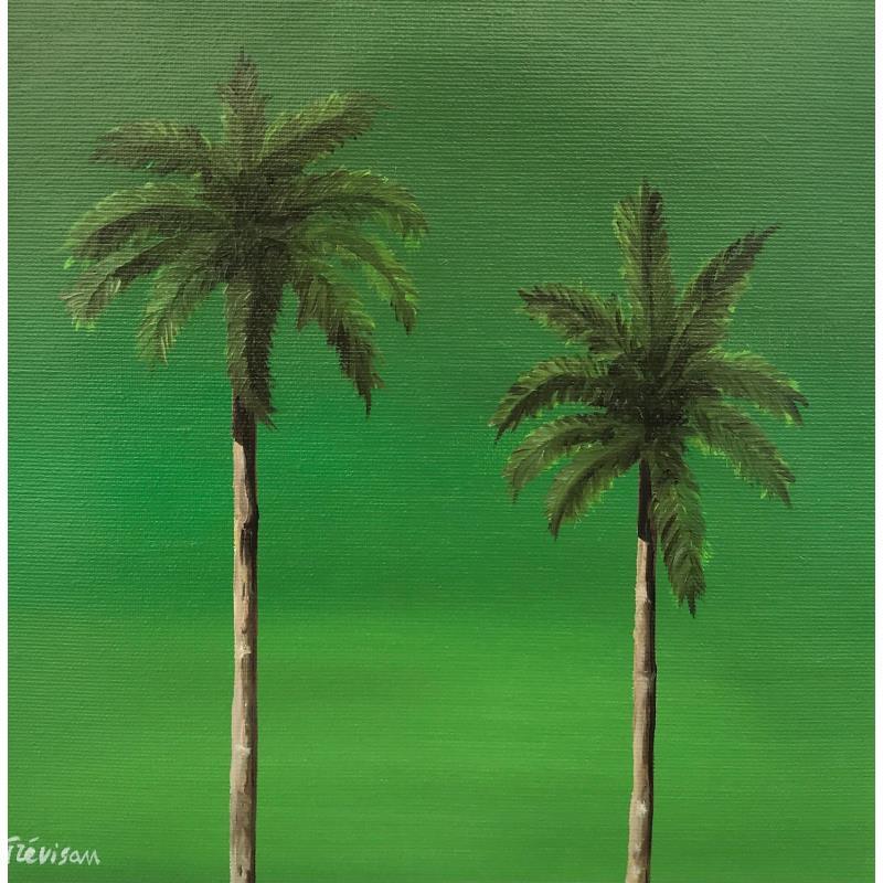 Gemälde Green palm von Trevisan Carlo | Gemälde Figurativ Surrealismus Natur Öl Acryl
