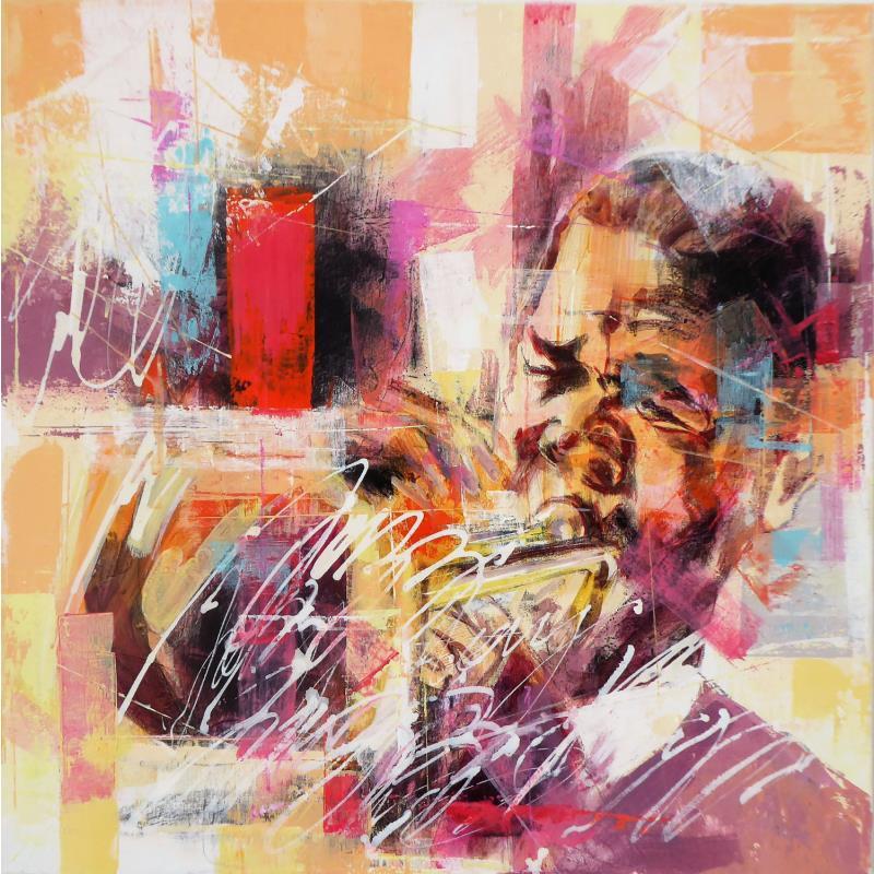 Painting Jazz Dance by Silveira Saulo | Painting Figurative Music Acrylic