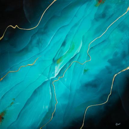 Painting Lagon précieux by Baroni Victor | Painting Abstract Acrylic Minimalist