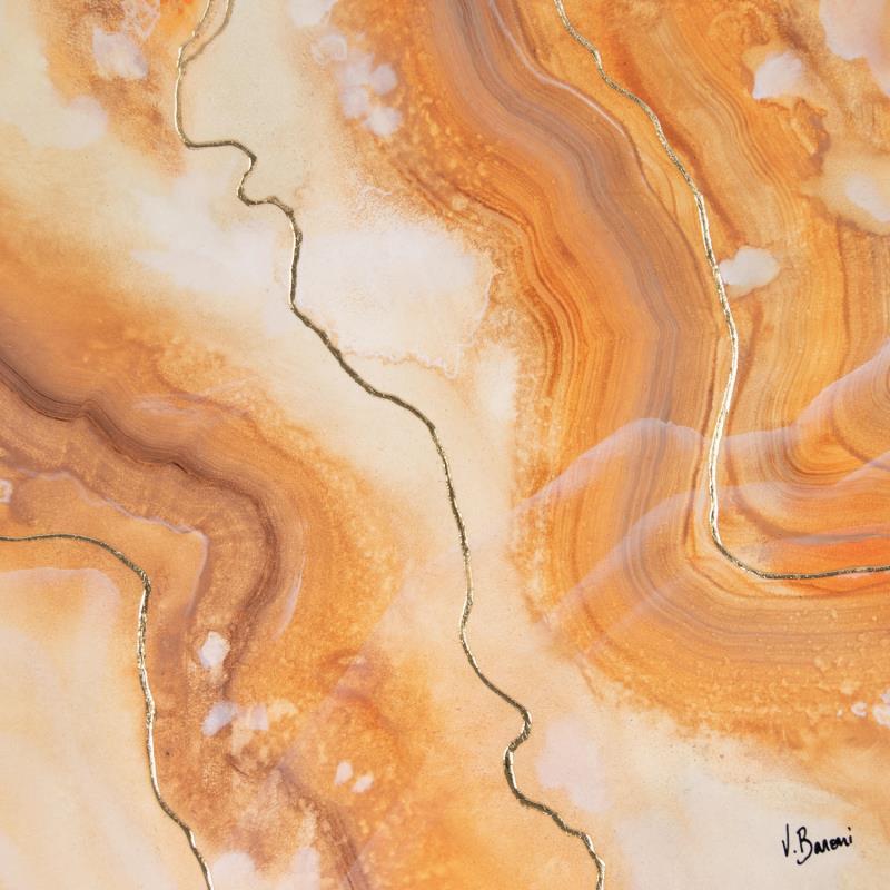 Peinture Onyx ambré par Baroni Victor | Tableau Abstrait Minimaliste Acrylique