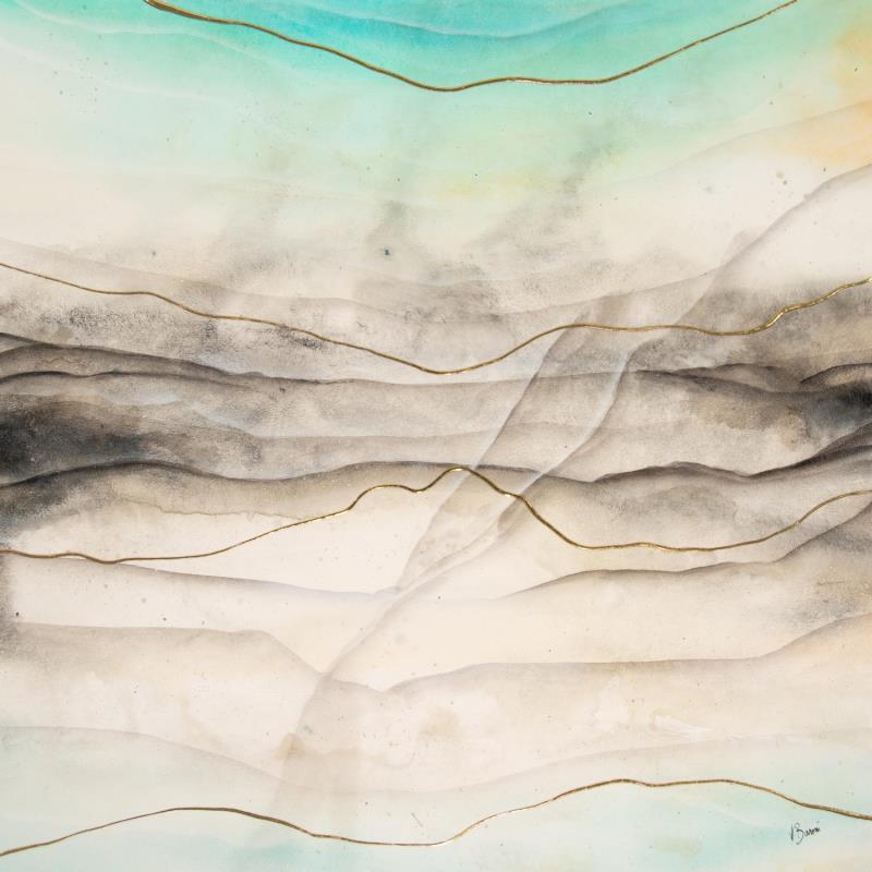 Peinture Lagune asséchée par Baroni Victor | Tableau Abstrait Minimaliste Acrylique