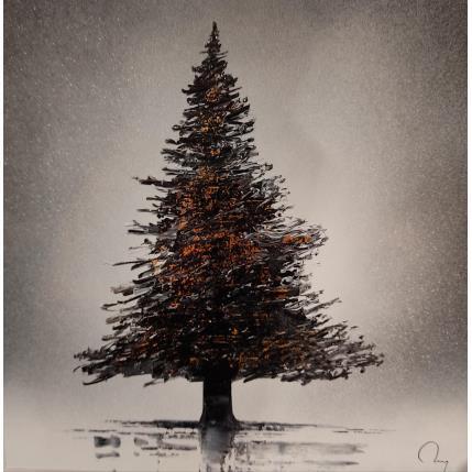 Peinture Sapin par Rey Julien | Tableau Figuratif Carton Nature