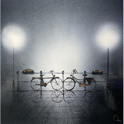 Painting Rendez-vous ce soir by Rey Julien | Painting Figurative Cardboard Life style