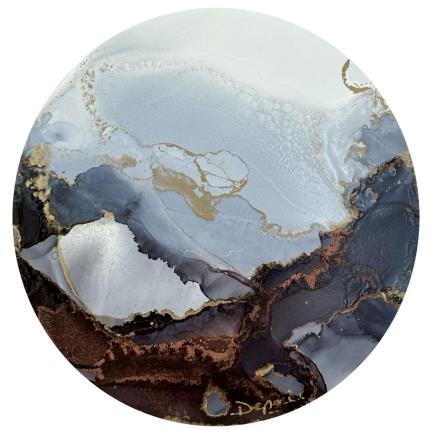 Painting 1468 Poésie Minérale by Depaire Silvia | Painting Abstract Acrylic, Ink Black & White, Minimalist, Nature