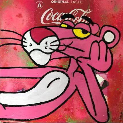 Peinture Panthere rose par Kikayou | Tableau Pop-art Icones Pop