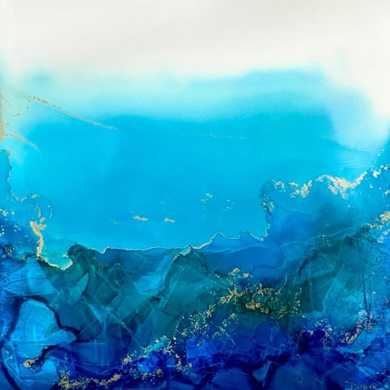 Peinture F4 _1393 POESIE MARINE par Depaire Silvia | Tableau Abstrait Paysages Marine Encre
