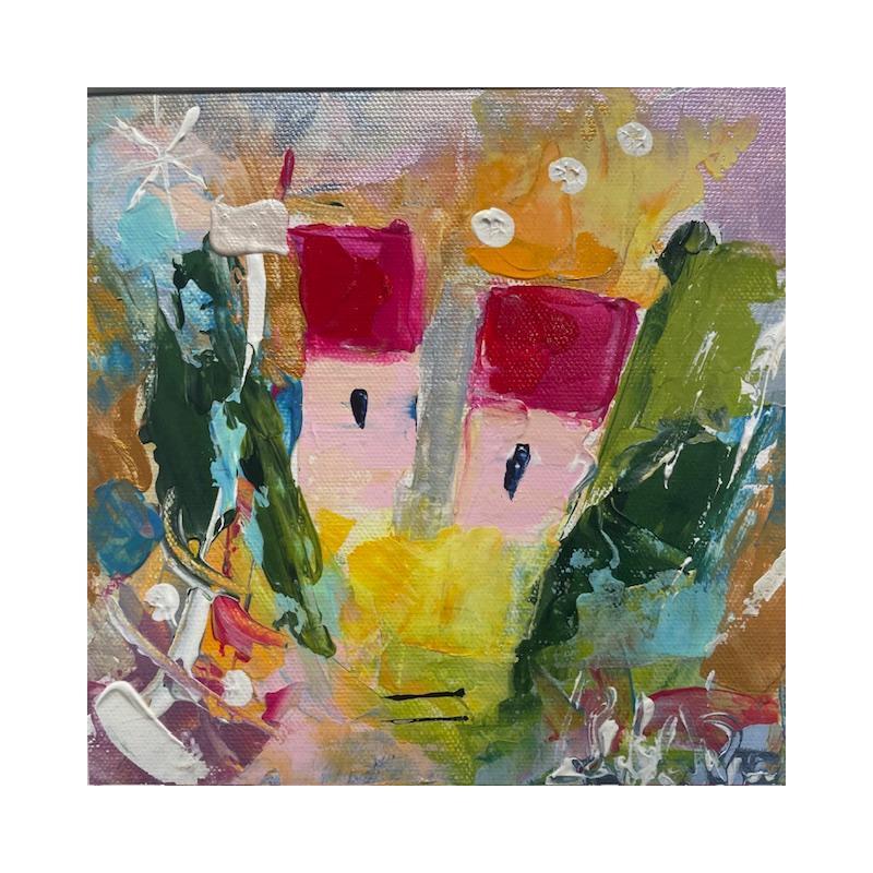 Painting L'Amour by Bastide d´Izard Armelle | Painting Abstract Landscapes Architecture Minimalist Oil