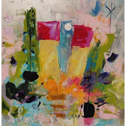 Peinture Au printemps par Bastide d´Izard Armelle | Tableau Abstrait Huile Architecture, Paysages