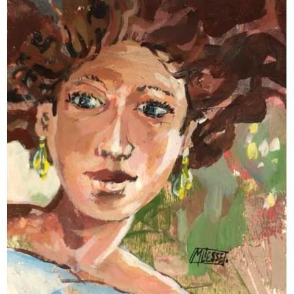 Painting Jour de rencontre by Bertre Flandrin Marie-Liesse | Painting Figurative Acrylic Life style, Portrait