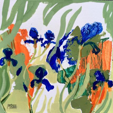 Painting Légèreté d’iris bleus by Bertre Flandrin Marie-Liesse | Painting Figurative Acrylic Nature, Pop icons