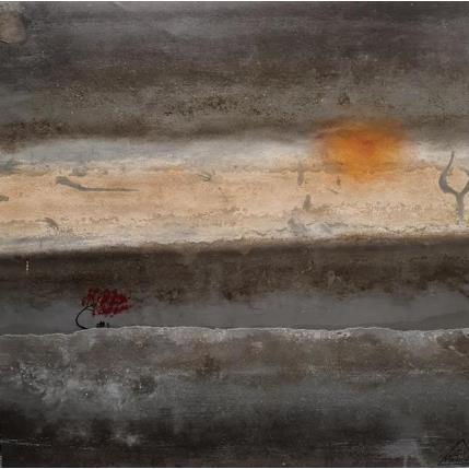 Painting Xénia by Manconi Gil | Painting Figurative Upcycling, Zinc Minimalist