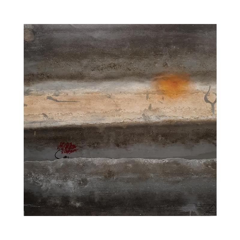 Painting Xénia by Manconi Gil | Painting Figurative Minimalist Zinc Upcycling