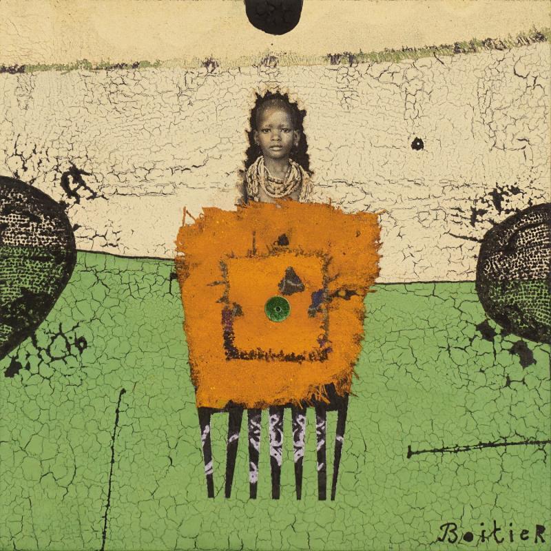 Painting 13-174 by Boitier Thierry | Painting Raw art Pigments