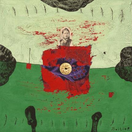 Painting 25-129 by Boitier Thierry | Painting Raw art Pigments