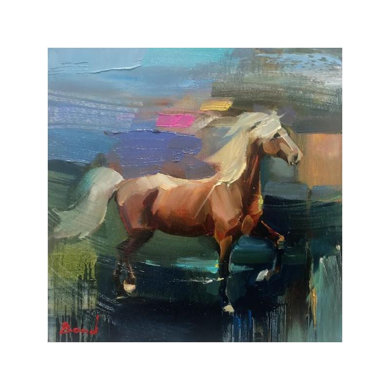 Peinture Horizon Dive par Bond Tetiana | Tableau Figuratif Animaux Huile