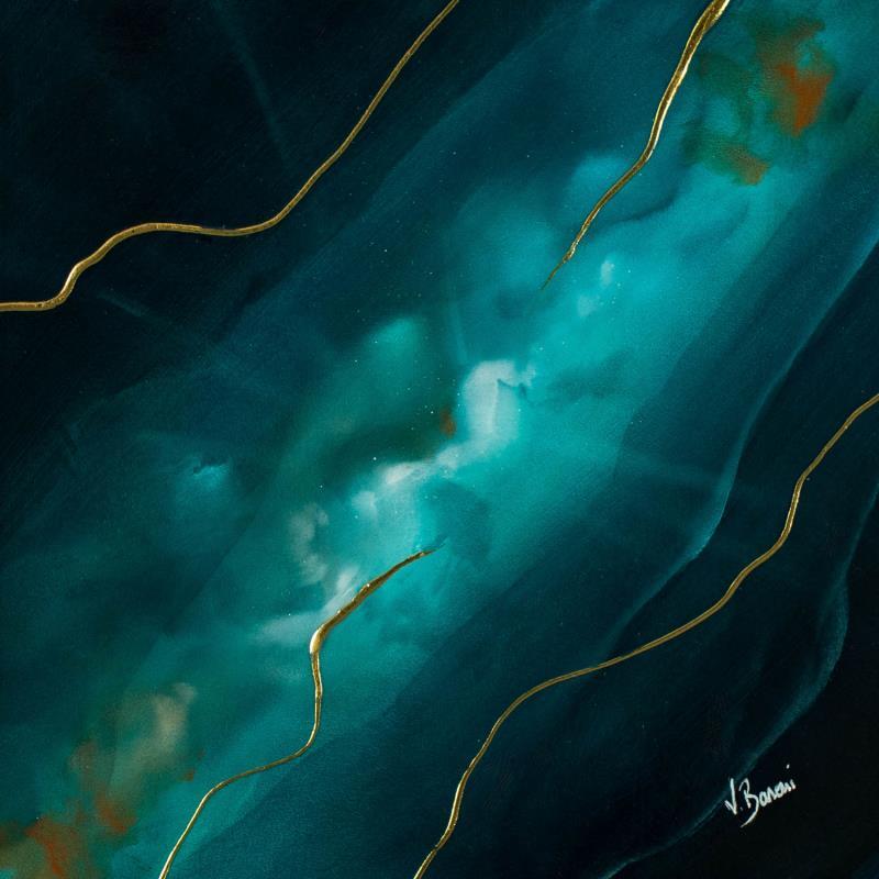 Pintura Abîme récifal por Baroni Victor | Pintura Abstracto Minimalista Acrílico