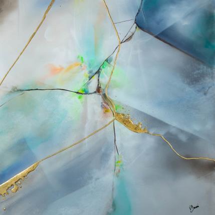 Painting Kintsugi opalescent by Baroni Victor | Painting Abstract Acrylic Minimalist