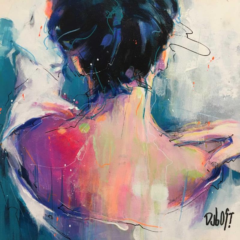 Painting Céleste by Dubost | Painting Figurative Portrait Oil Acrylic